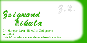 zsigmond mikula business card